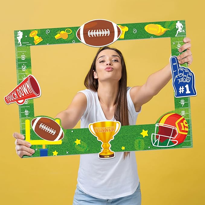 Super Bowl Game Photo Frame Party Supplies Decoration Large Size, Football - Image 3