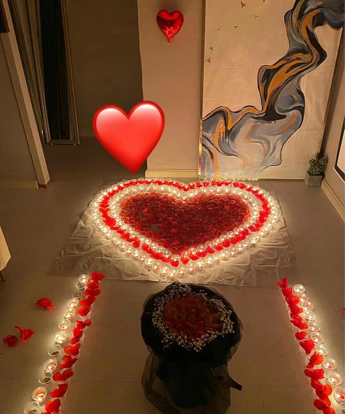 CODE FLORIST 1500 PCS Red Silk Rose Petals - Image 4