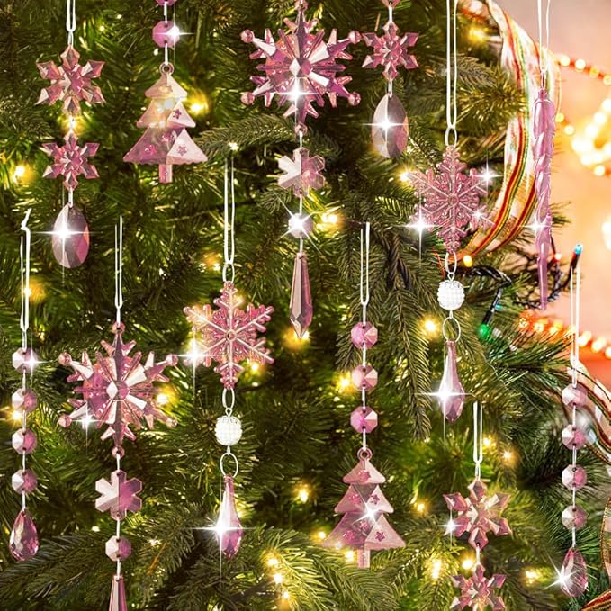 Lanpn 26 Pcs Christmas Ornaments Crystal Christmas Tree Decoration, Hanging by Lanpn