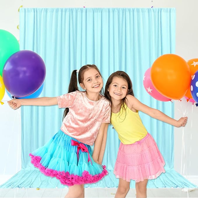 10ft x 10ft Lake Blue Backdrop Curtains - Image 6