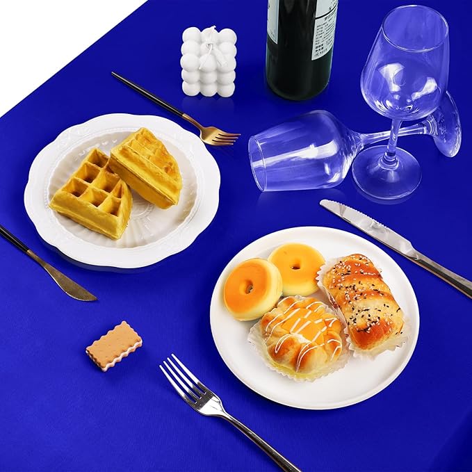 TURSTIN 4 Packs Satin Tablecloth 102 x 58 Inch Overlay Satin Table Cover - Image 5