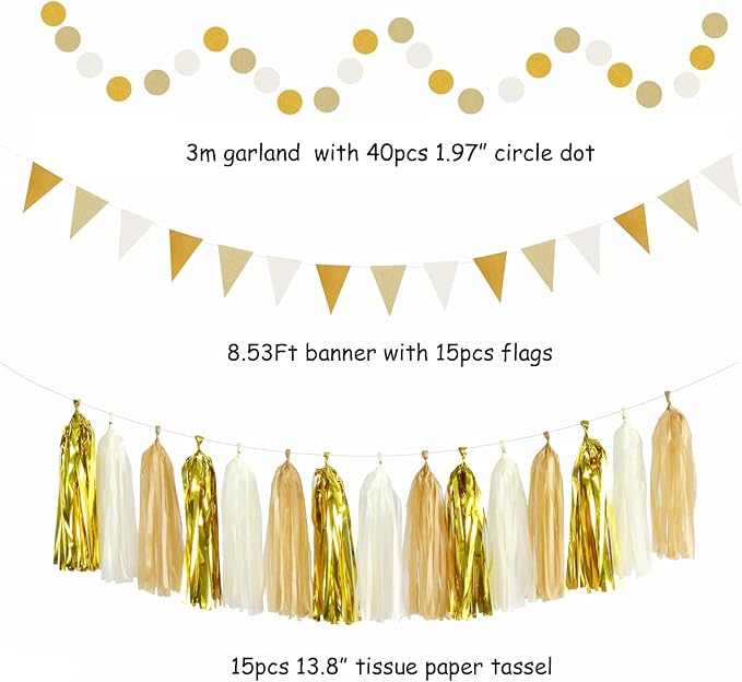 White Gold Bridal-Shower Engagement Party-Decorations - Image 2