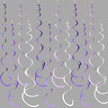36Pcs Purple Hanging Swirl Decorations Ombre Purple Felt Swirl Streamer Spiral by pinkblume