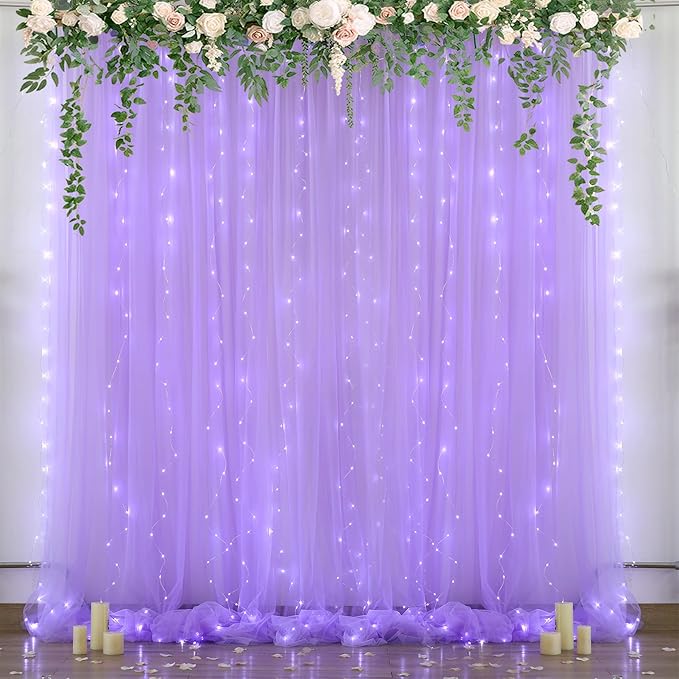 Lavender Tulle Backdrop Curtain - Image 3