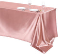 TURSTIN 1 Pack Rose Gold Satin Tablecloth 102 x 58 Inch Overlay Satin Table by TURSTIN