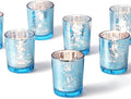 Homemory 24 Pcs Blue Votive Candle Holders, Mercury Glass Candle Holder by Homemory