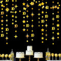 Gold 10th Birthday Decorations Number 10 Circle Dot Twinkle Star Garland by pinkblume