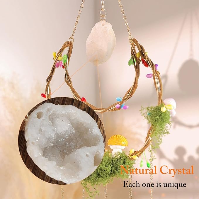TUOKING Crystal Suncatchers for Window Hanging Mushroom Colorful Crystals Prism - Image 3