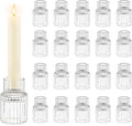 Candle Holder Glass Candlestick Holders: Hewory 20PCS Clear Taper Candle by Hewory