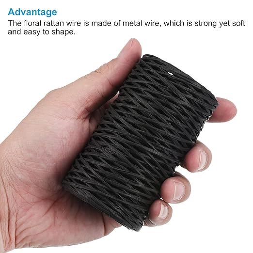PATIKIL 164 Feet Floral Bind Wire Wrap Twine, 1mm Florist Wire Iron Wire Paper - Image 4