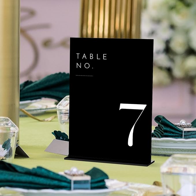 JINMURY Black Wedding Table Numbers 1-25 - Image 4