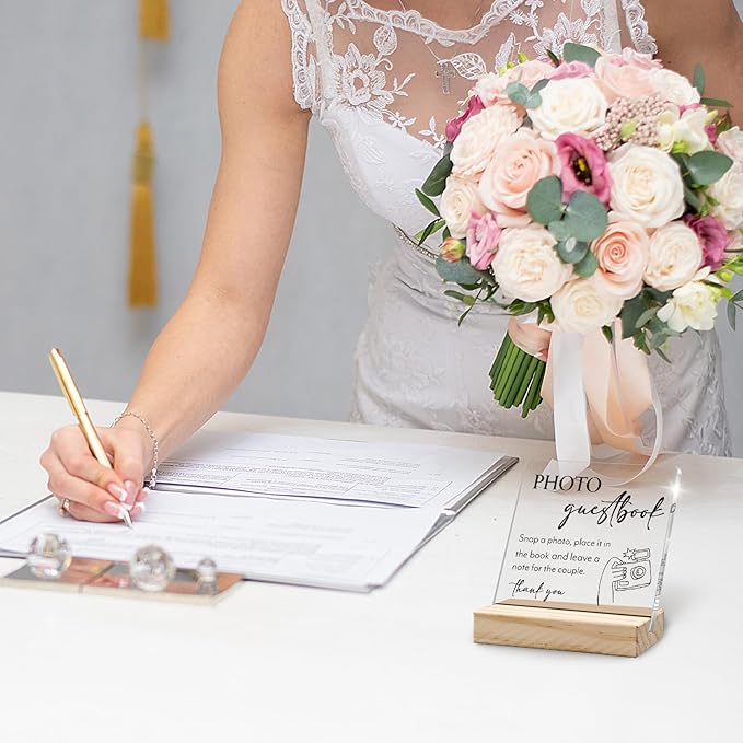 Photo Guest Book Sign, Wedding Decor, Acrylic Wedding Signs, Guest Book Signs - Image 4