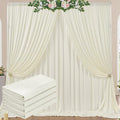 20 ft x 10 ft Wrinkle Free Ivory Backdrop Curtain by Outpain