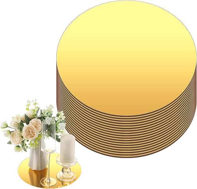 Thyle 20 Pcs 10 Inch Acrylic Round Mirrors by Thyle