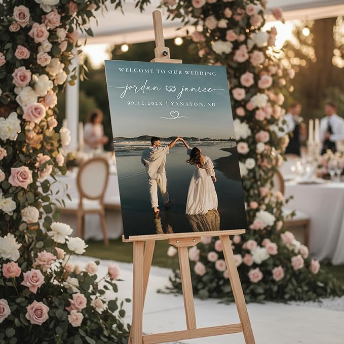 Personalized Wedding Photo Acrylic Welcome Sign – Custom Picture Board - Image 4