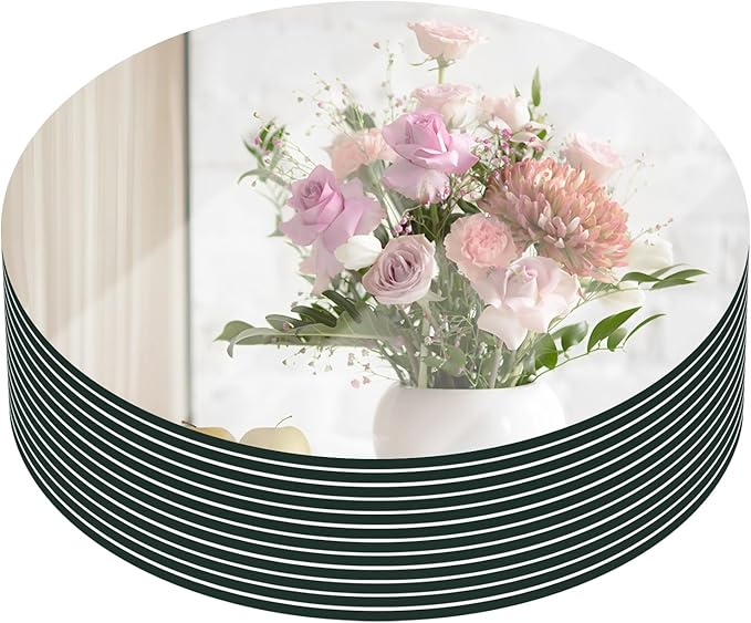 VASUHOME 10" Round Mirror Centerpieces by VASUHOME