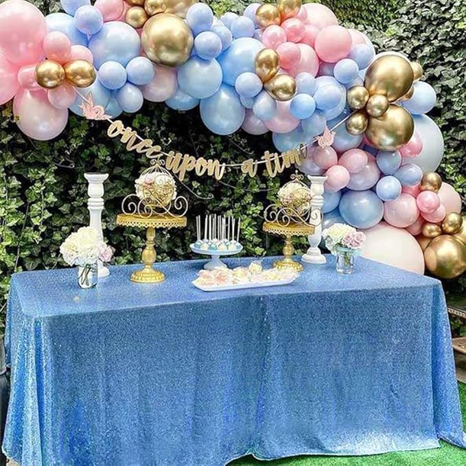 QueenDream Sequin Tablecloth 60"x102" Sparkly Party Table Cloths Sequin Table - Image 2