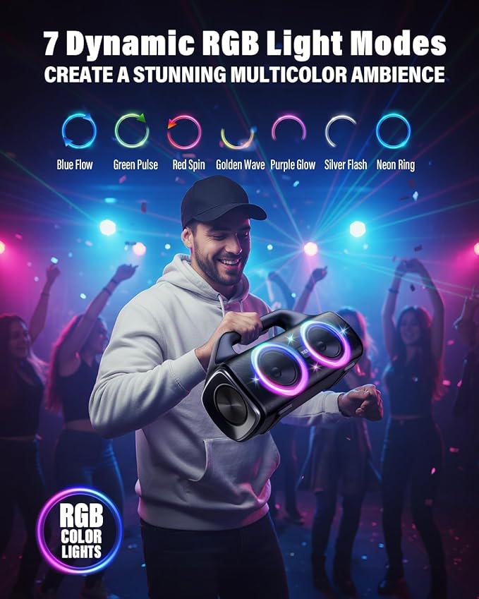 Speakers, 80w Portable Wireless Speaker - Image 4