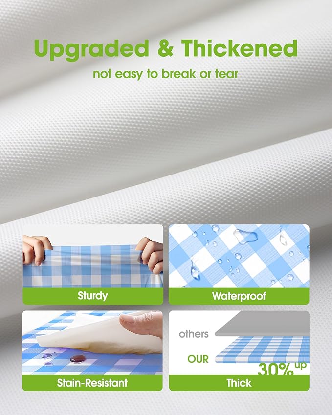 Pureegg Plastic Table Cloth Disposable 10 Pack, 54 x 108 Inch Table Cloths - Image 3