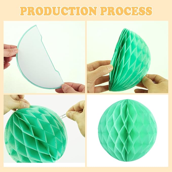 Hanging Honeycomb Decorations, Pastel Party Decorations, Rainbow Honeycomb - Image 3