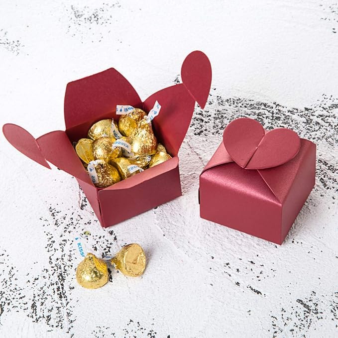 AWELL Burgundy Favor Box Bulk 2.5x2x2.5 inches - Image 5