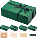 LIFELUM 5 Pack Christmas Gift Boxes Large Green Boxes of Gifts 13.85 x 8.35 x by LIFELUM