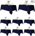 Fitable 8 Pack Rectangle Tablecloths: Stain Resistant Wrinkle Free Fabric Table by Fitable