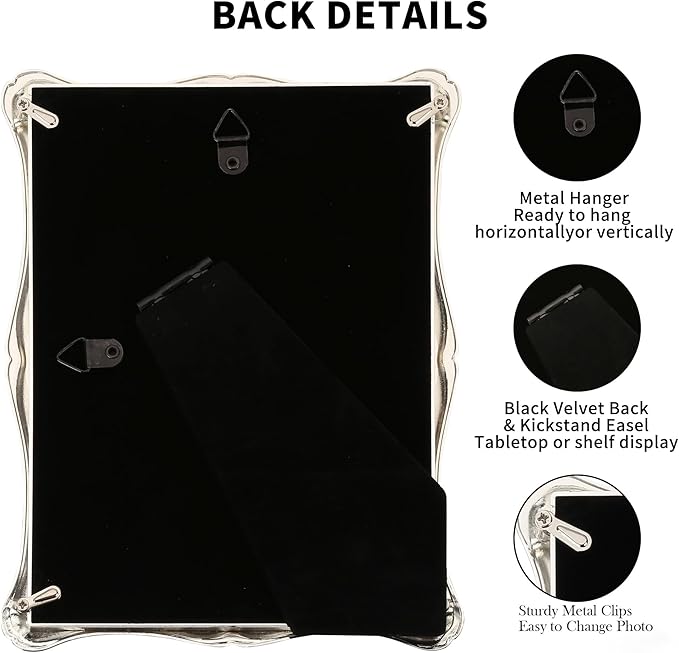 5 x 7'' Premium Alloy Silver Photo Frame - Image 4