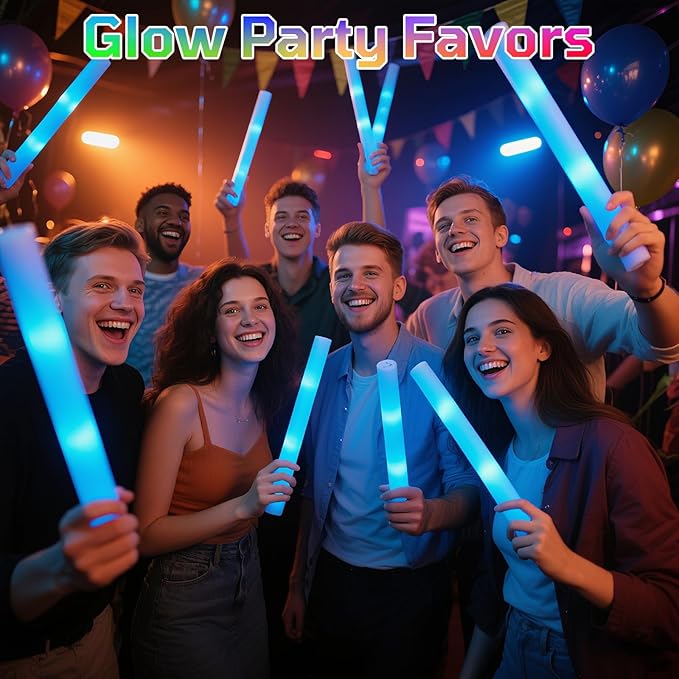 Foam Glow Sticks Bulk, Glow Party Supplies - Image 6
