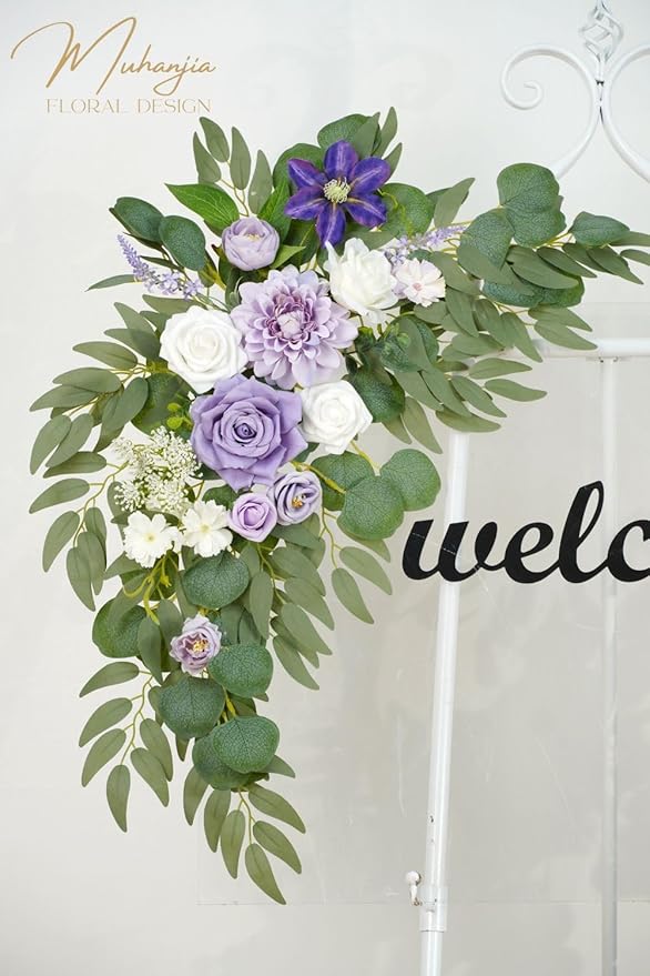 Muhanjia Wedding Sign Faux Flower Swag - Image 9