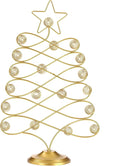 Christmas Tree Card Holder Tabletop, 18 Inch Gold Tree Holiday Card Display by Ironlux