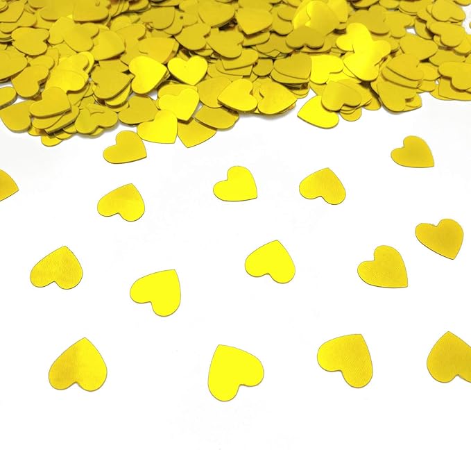 Heart Confetti Valentine's Day Table Confetti Metallic Foil by Werich