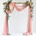 Wedding Arch Draping Fabric 1 Panel 28.7" x 20FT Blush Sheer Chiffon Backdrop by Xiomot