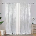 Eternal Beauty Sequin Backdrop Curtains, 2x8 Ft-2 Panels Silver Back Drop by EternalBeauty