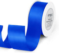 Double Faced Royal Blue Satin Ribbon, 1-1/2" x 25 Yards Ribbons, Wedding Decor by KMERLIFE