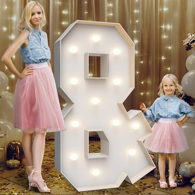 4FT Marquee Light Up Letters &, Party Decoration Large Marquee Light Up Letters by Teebloom