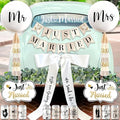 33 Pc Just Married Car Decorations – Wedding Reception & Ceremony Decor – by RainMeadow