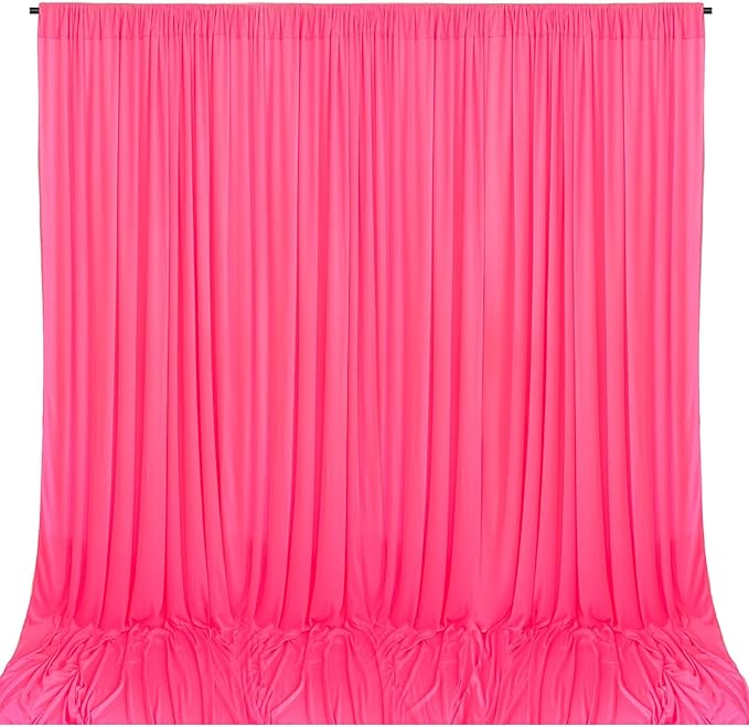 10 x 10 Feet Pink Backdrop Curtain by ZEBMOON