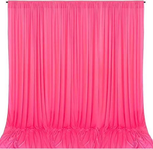 10 x 10 Feet Pink Backdrop Curtain by ZEBMOON