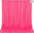 10 x 7 Feet Fluorescent Pink Backdrop Curtain by ZEBMOON
