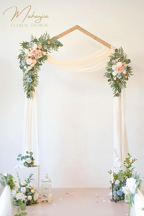 Artificial Wedding Arch Flowers Kit, Ceremony Decoration, Floral Outdoor Party - Image 2