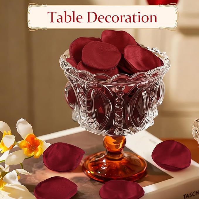 Silk Rose Petals Burgundy 300pcs - Image 4