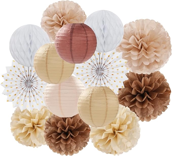 Boho Baby-Shower Party-Decorations Streamers-Lanterns by OURUOLA