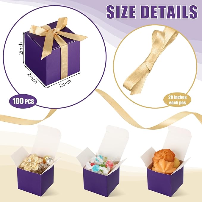 Jutom 100 Pcs Mini Favor Boxes Extra Small Candy Boxes Paper - Image 2