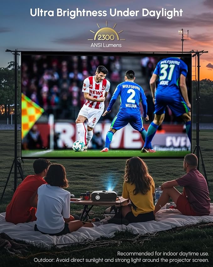 Daylight Projector 4K Ultra HD 2300 High ANSI Smart Home Theater - Image 3