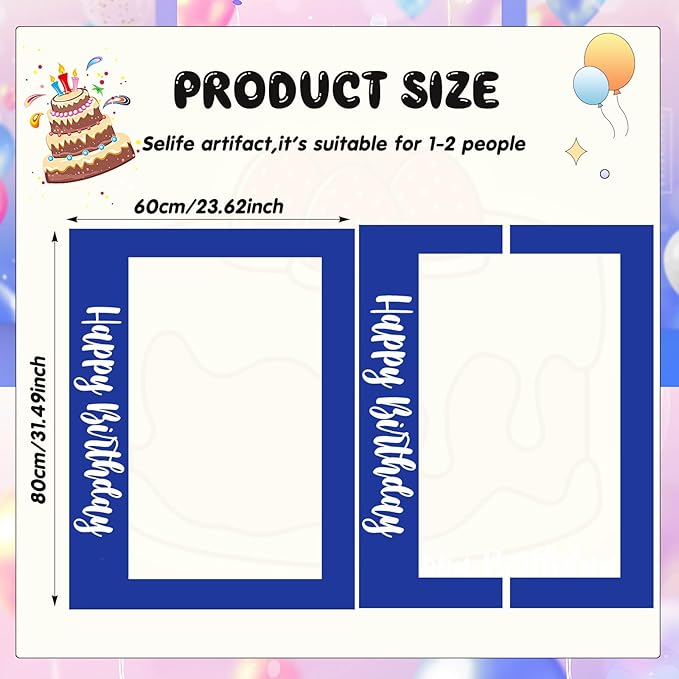 32 x 24 Inch Large Photo Booth Props Picture Frame Happy Birthday Party Frame - Image 2