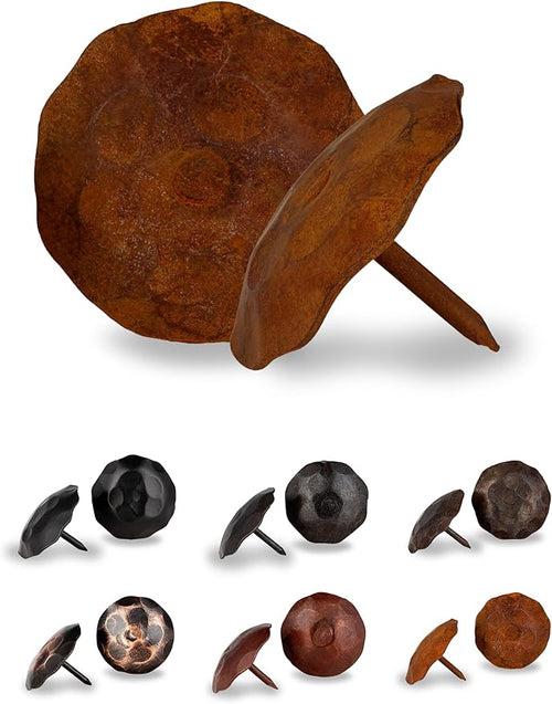 10 Pack 1.5" Round Head Iron Clavos Decorative Nails – Rusted – Handmade Rustic by BorderlandRusticHardware