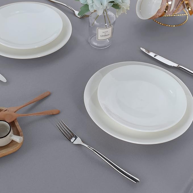 Fitable Rectangle Tablecloth Stain and Wrinkle Resistant Washable Polyester - Image 4