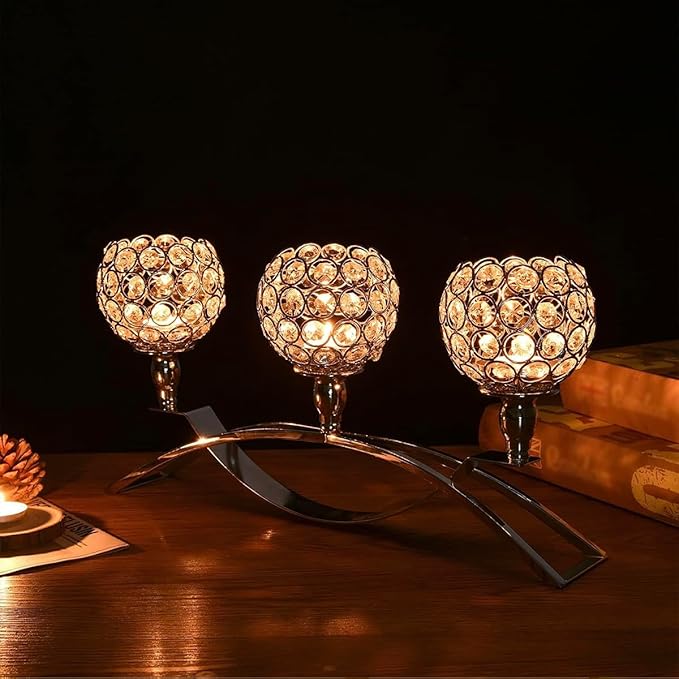 VINCIGANT 4Pcs Christmas Table Decoration Gold Bulk Decorative Tealight Candle - Image 8