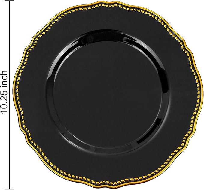 Hioasis 60pcs Balck Plastic Plates - Image 6